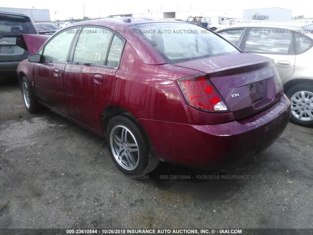 1G8AL55FX7Z177869 - 2007 SATURN ION LEVEL 3 RED photo 3