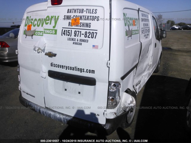3N63M0YN8FK703006 - 2015 CHEVROLET CITY EXPRESS LS WHITE photo 4