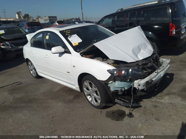 JM1BK324681143464 - 2008 MAZDA 3 S WHITE photo 1