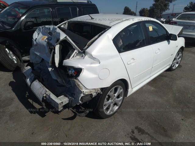 JM1BK324681143464 - 2008 MAZDA 3 S WHITE photo 4