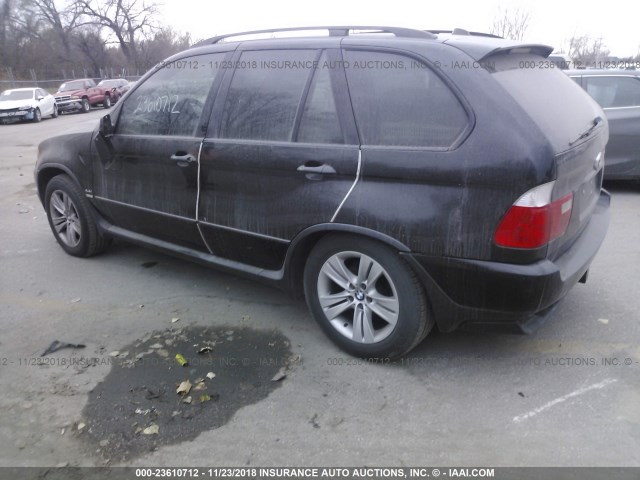 5UXFB53534LV02156 - 2004 BMW X5 4.4I BLACK photo 3