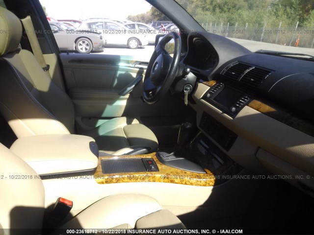 5UXFB53534LV02156 - 2004 BMW X5 4.4I BLACK photo 5