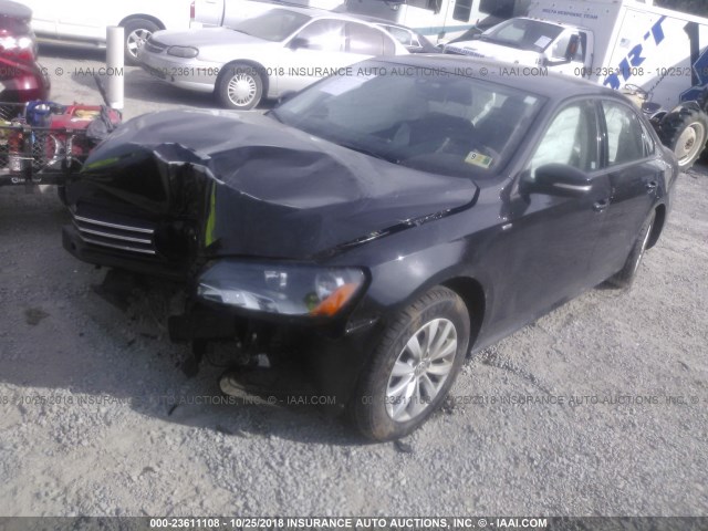 1VWAS7A33EC099531 - 2014 VOLKSWAGEN PASSAT S BLACK photo 2