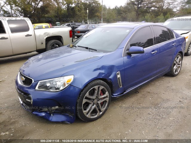 6G3F15RW3GL218621 - 2016 CHEVROLET SS Dark Blue photo 2