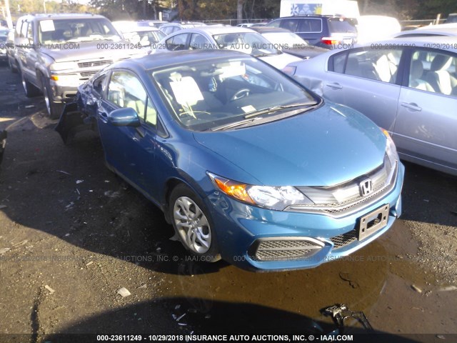 2HGFG3B51EH519885 - 2014 HONDA CIVIC LX BLUE photo 1