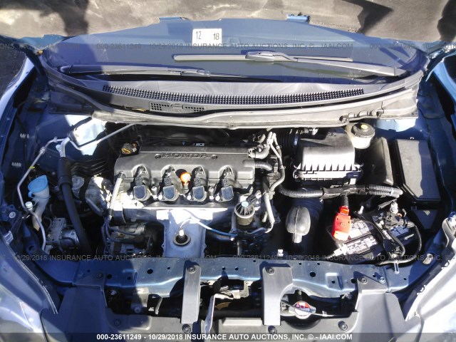 2HGFG3B51EH519885 - 2014 HONDA CIVIC LX BLUE photo 10