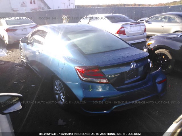 2HGFG3B51EH519885 - 2014 HONDA CIVIC LX BLUE photo 3