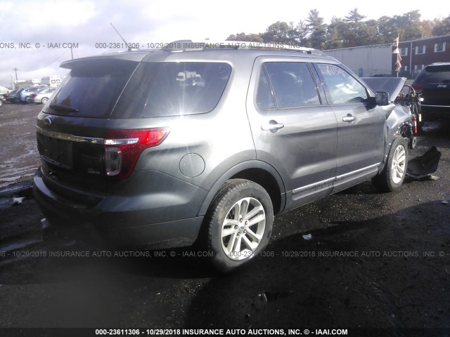 1FM5K8D82FGB13295 - 2015 FORD EXPLORER XLT GRAY photo 4