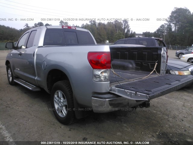 5TBRT54147S451625 - 2007 TOYOTA TUNDRA DOUBLE CAB SR5 GRAY photo 3