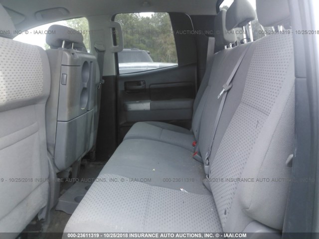 5TBRT54147S451625 - 2007 TOYOTA TUNDRA DOUBLE CAB SR5 GRAY photo 8