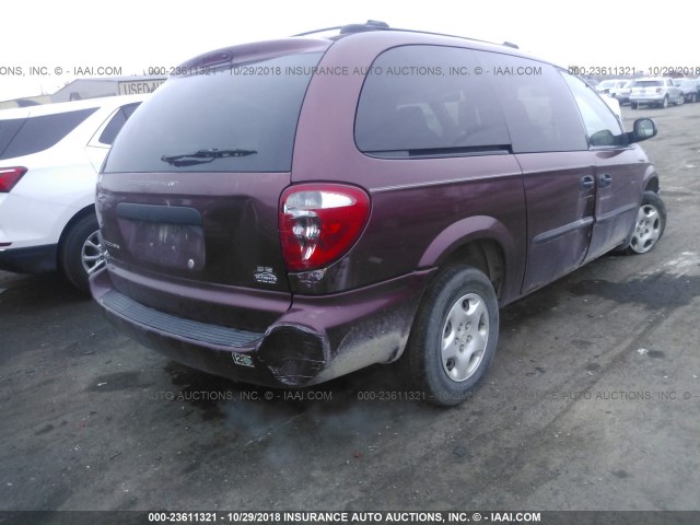 1D4GP24383B194573 - 2003 DODGE GRAND CARAVAN SE MAROON photo 4