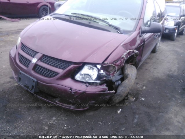 1D4GP24383B194573 - 2003 DODGE GRAND CARAVAN SE MAROON photo 6