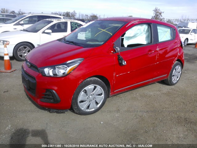 KL8CB6SA4HC785044 - 2017 CHEVROLET SPARK LS RED photo 2