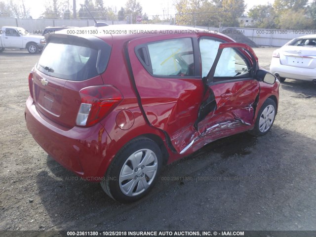 KL8CB6SA4HC785044 - 2017 CHEVROLET SPARK LS RED photo 4