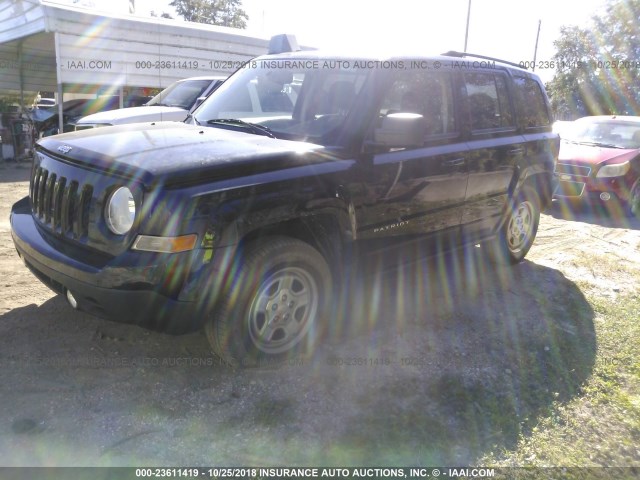 1C4NJPBA3GD734541 - 2016 JEEP PATRIOT SPORT BLACK photo 2