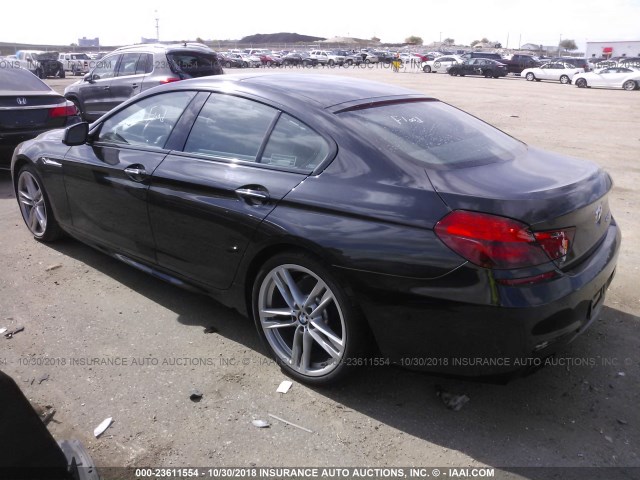 WBA6B2C50FD799302 - 2015 BMW 650 I/GRAN COUPE BLACK photo 3