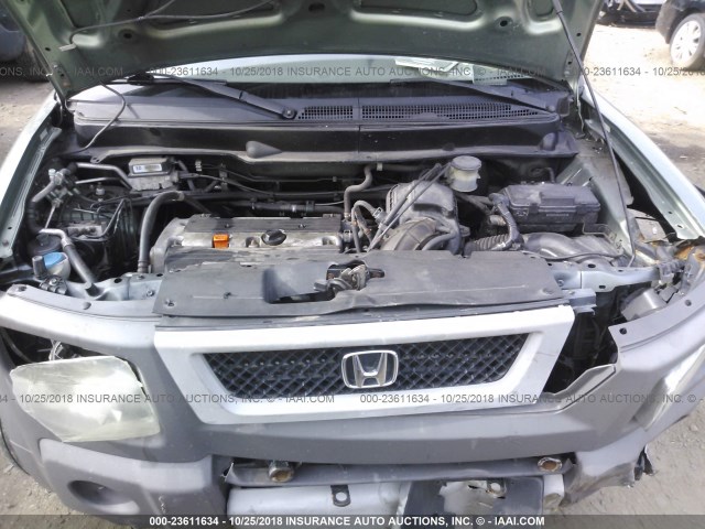 5J6YH28514L021400 - 2004 HONDA ELEMENT EX GREEN photo 10