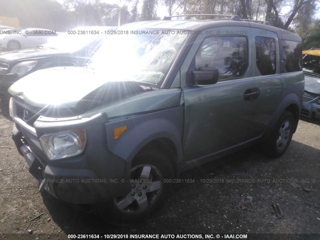 5J6YH28514L021400 - 2004 HONDA ELEMENT EX GREEN photo 2