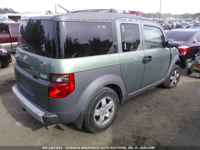 5J6YH28514L021400 - 2004 HONDA ELEMENT EX GREEN photo 4