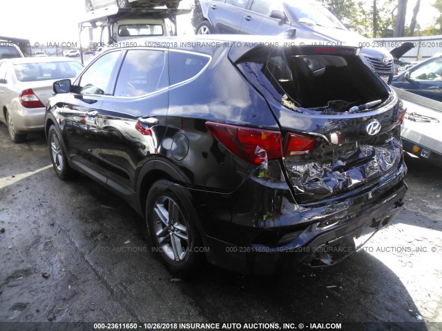 5NMZT3LB7HH004409 - 2017 HYUNDAI SANTA FE SPORT  BLACK photo 3