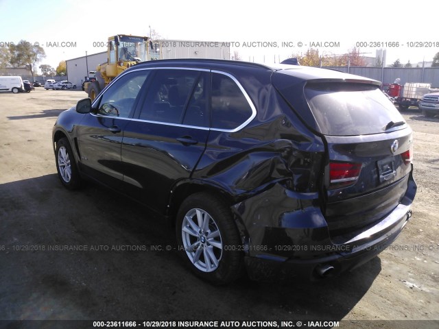 5UXKR0C50F0K68320 - 2015 BMW X5 XDRIVE35I Dark Blue photo 3