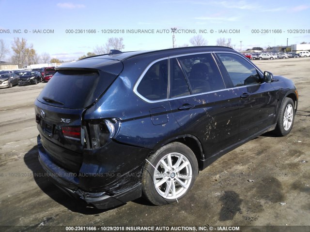 5UXKR0C50F0K68320 - 2015 BMW X5 XDRIVE35I Dark Blue photo 4