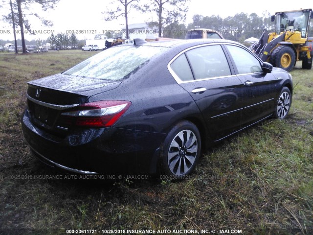 JHMCR6F39HC013300 - 2017 HONDA ACCORD HYBRID BLACK photo 4