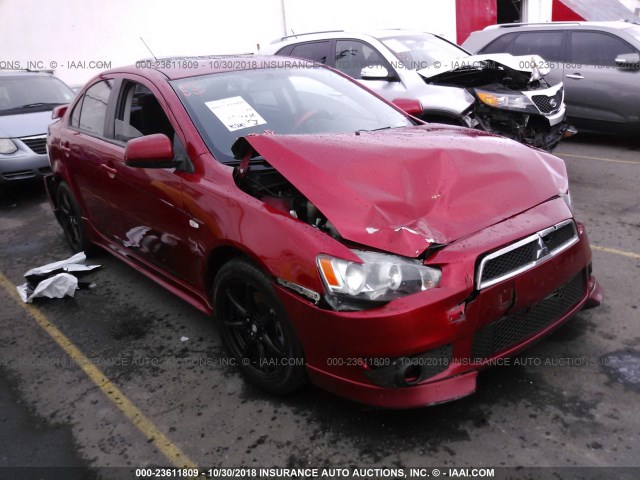 JA3AU86U18U007236 - 2008 MITSUBISHI LANCER GTS RED photo 1