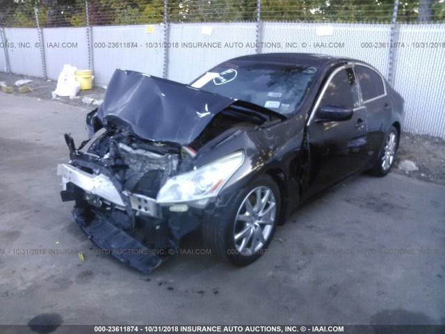 JN1CV6AR2DM761421 - 2013 INFINITI G37 BLACK photo 2