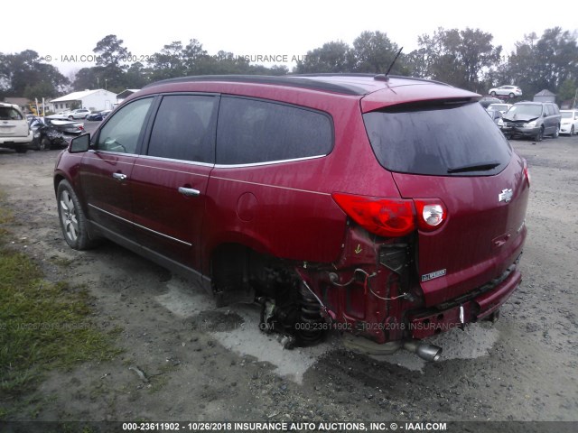 1GNKRLED5CJ406180 - 2012 CHEVROLET TRAVERSE LTZ RED photo 3