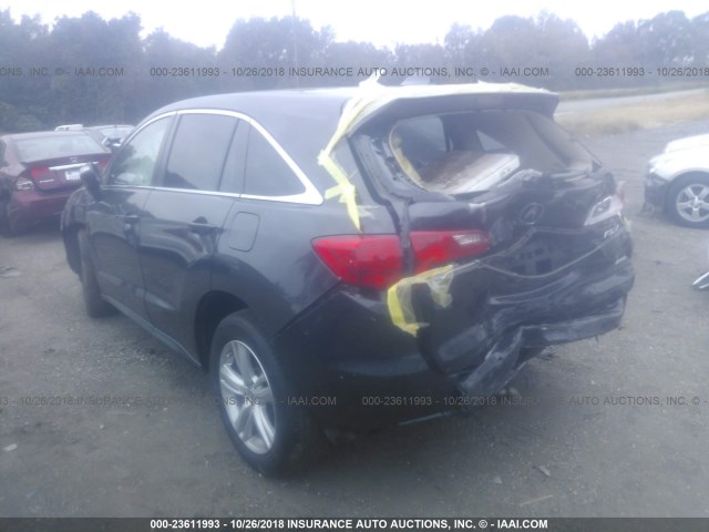 5J8TB4H34FL004459 - 2015 ACURA RDX GRAY photo 3