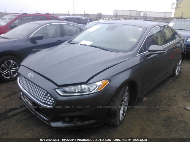 3FA6P0D91FR264311 - 2015 FORD FUSION TITANIUM GRAY photo 2