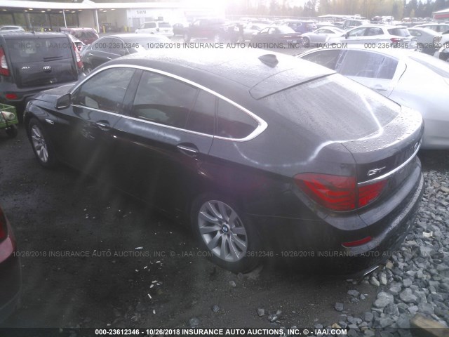 WBASN4C56AC208602 - 2010 BMW 550 GT BLACK photo 3
