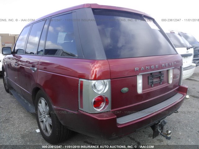 SALME15437A260085 - 2007 LAND ROVER RANGE ROVER HSE RED photo 3