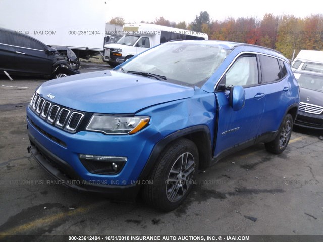 3C4NJDBB2HT627550 - 2017 JEEP COMPASS LATITUDE BLUE photo 2