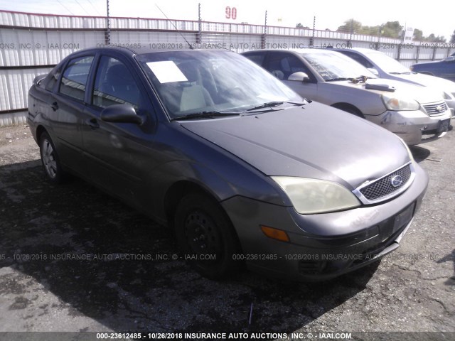 1FAHP34NX7W349122 - 2007 FORD FOCUS ZX4/S/SE/SES GRAY photo 1