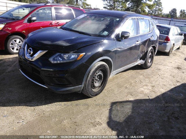 5N1AT2MT1FC867034 - 2015 NISSAN ROGUE S/SL/SV BLACK photo 2