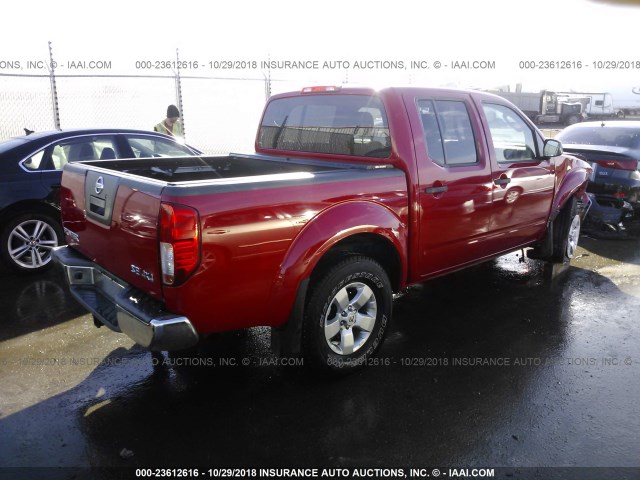 1N6AD07W79C420382 - 2009 NISSAN FRONTIER CREW CAB SE/LE/NISMO RED photo 4