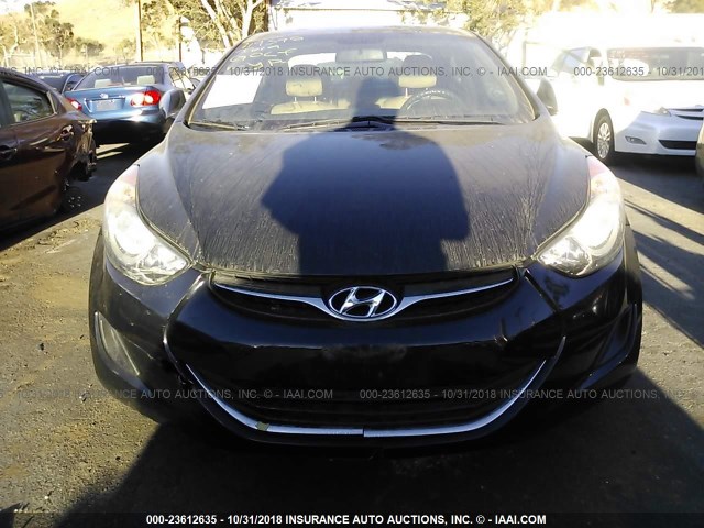 KMHDH4AE2DU719398 - 2013 HYUNDAI ELANTRA GLS/LIMITED BLACK photo 6