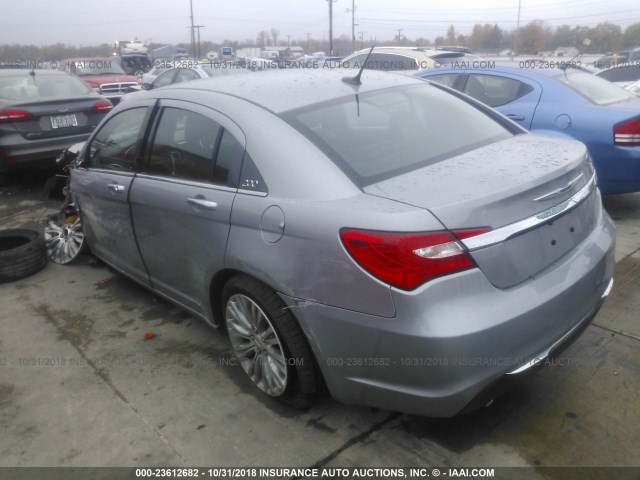 1C3CCBCG0DN598189 - 2013 CHRYSLER 200 LIMITED SILVER photo 3