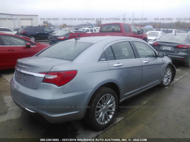 1C3CCBCG0DN598189 - 2013 CHRYSLER 200 LIMITED SILVER photo 4