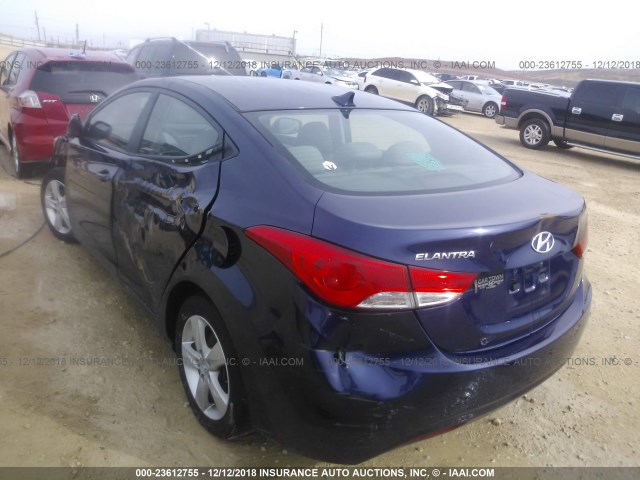 5NPDH4AE2DH333692 - 2013 HYUNDAI ELANTRA GLS/LIMITED Dark Blue photo 3