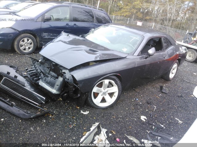 2C3CDYAG6DH705256 - 2013 DODGE CHALLENGER SXT GRAY photo 2