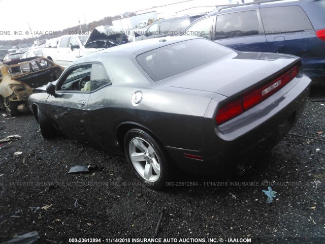 2C3CDYAG6DH705256 - 2013 DODGE CHALLENGER SXT GRAY photo 3