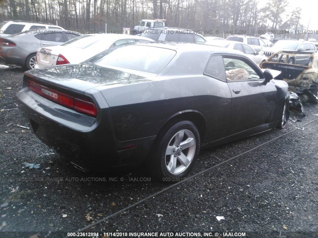 2C3CDYAG6DH705256 - 2013 DODGE CHALLENGER SXT GRAY photo 4