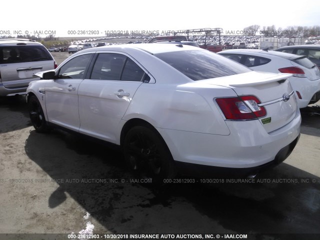 1FAHP2KT4AG118438 - 2010 FORD TAURUS SHO WHITE photo 3