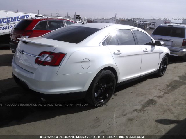 1FAHP2KT4AG118438 - 2010 FORD TAURUS SHO WHITE photo 4