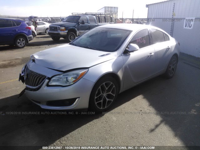 2G4GL5EX1H9152486 - 2017 BUICK REGAL SPORT TOURING SILVER photo 2