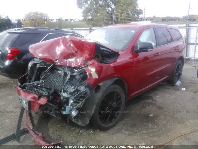 1C4RDHDG5GC315130 - 2016 DODGE DURANGO LIMITED RED photo 2