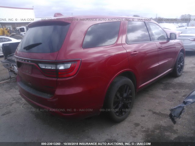 1C4RDHDG5GC315130 - 2016 DODGE DURANGO LIMITED RED photo 4